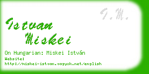 istvan miskei business card