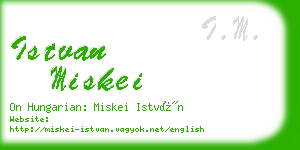 istvan miskei business card